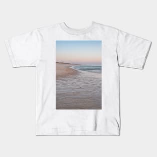 Landscape of sunset in Murtosa beach. Aveiro, Portugal. Kids T-Shirt